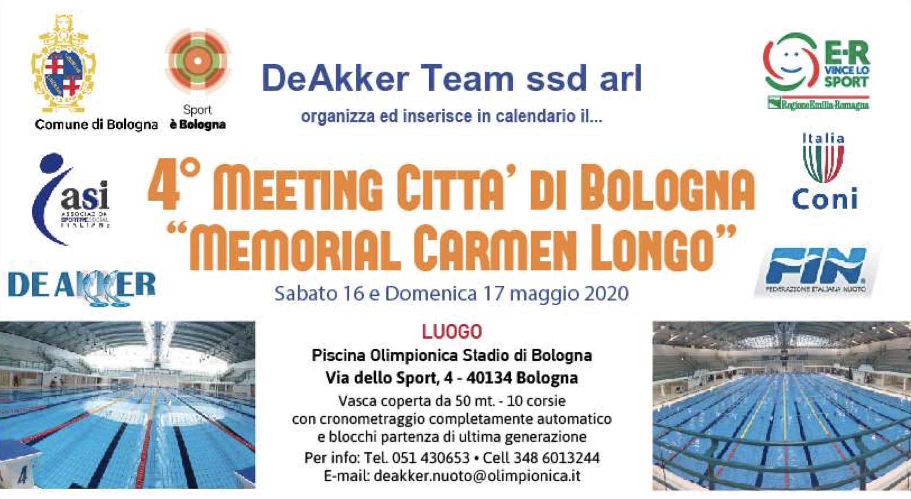 Scopri di più sull'articolo 4° Meeting Città di Bologna “Memorial Carmen Longo”