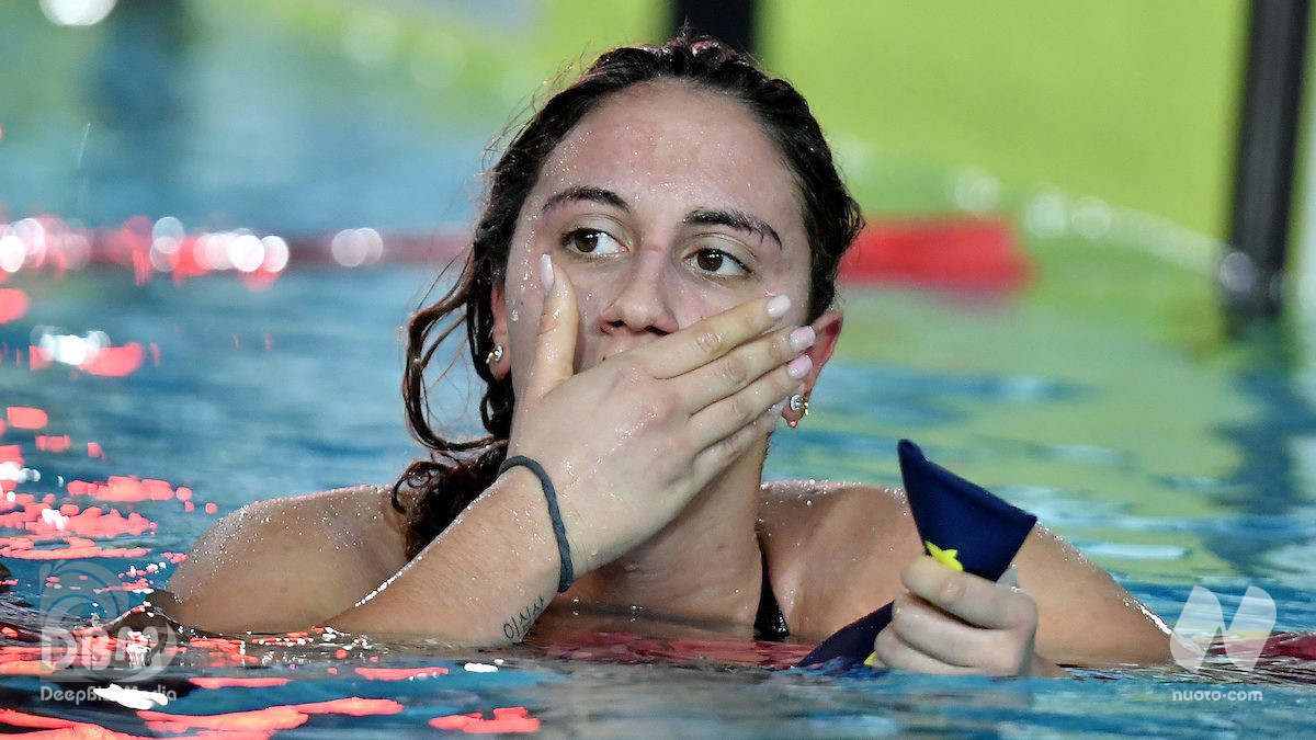 Simona Quadarella al primato nazionale dei 1500 in vasca corta (15.29.74)