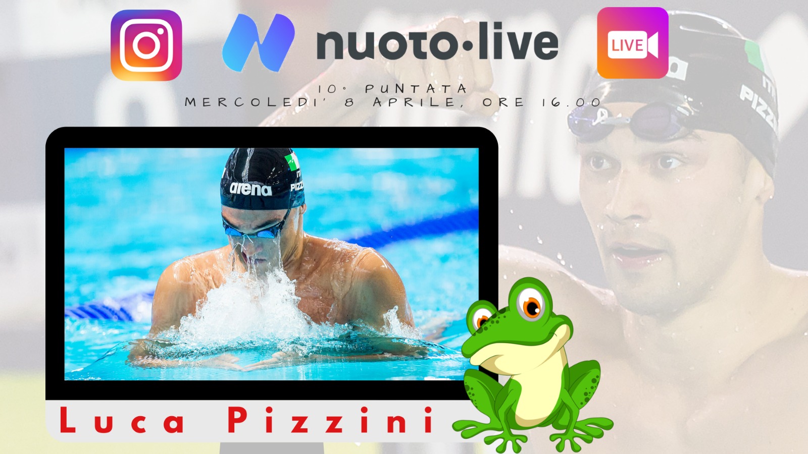 Luca Pizzini live su Instagram per Nuotopuntolive