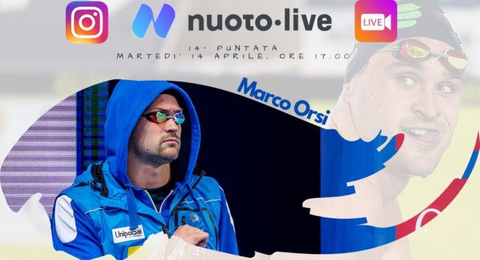 #Nuotopuntolive 14° puntata. Marco Orsi: “Sono un animale da competizione e non vedo l’ora di tornare a gareggiare.”