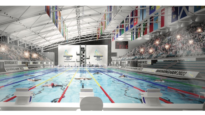 Scopri di più sull'articolo Proseguono regolarmente i lavori del Sandwell Aquatics Centre di Birmingham