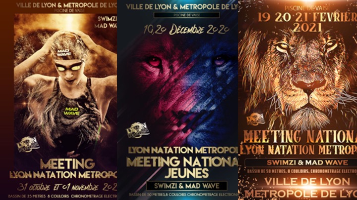 Calendarizzati i tre meeting della Lyon Natation Métropole