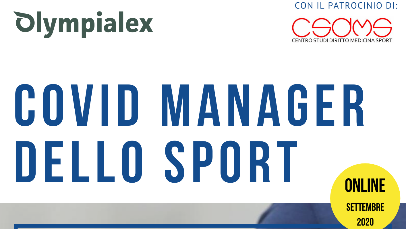 Covid Manager dello Sport, il corso by Olympialex