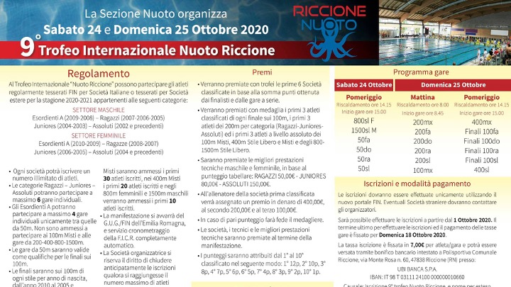 Scopri di più sull'articolo 9° Trofeo Int. Nuoto Riccione