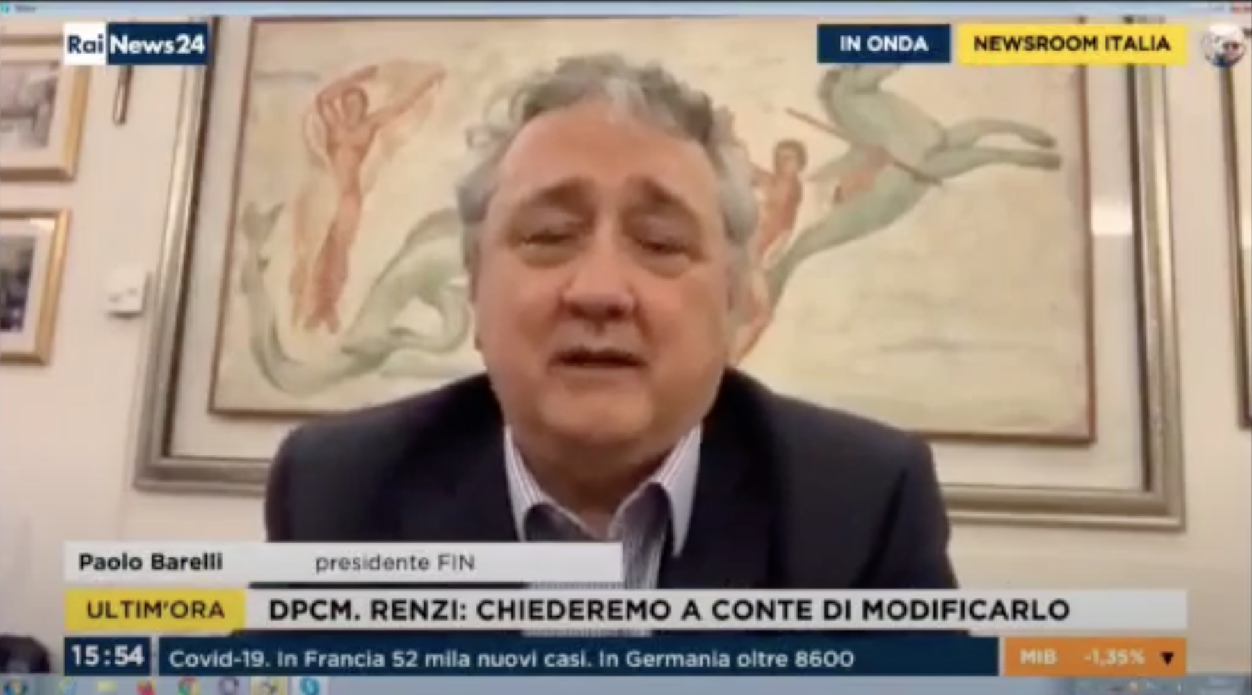 Il Presidente FIN Barelli a RAI news 24. “I giovani che non potranno fare sport, saranno per strada ammassandosi”