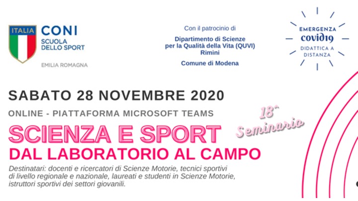 Scienza e Sport: dal laboratorio al campo. SRdS Emilia Romagna