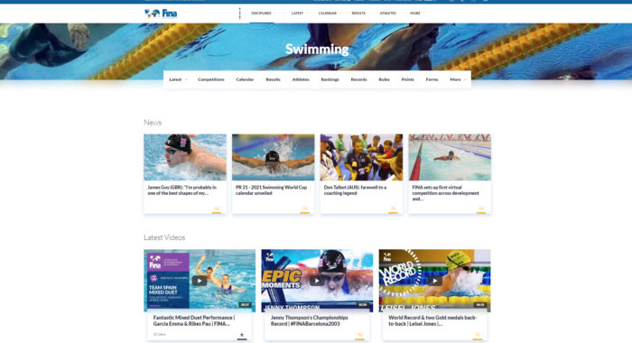 FINA New Website