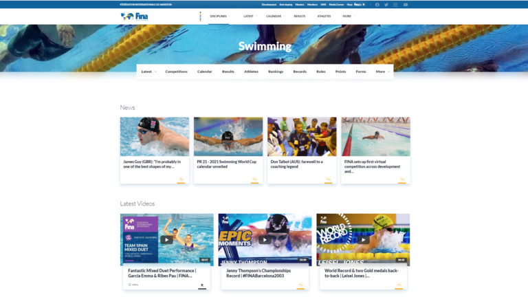 FINA New Website