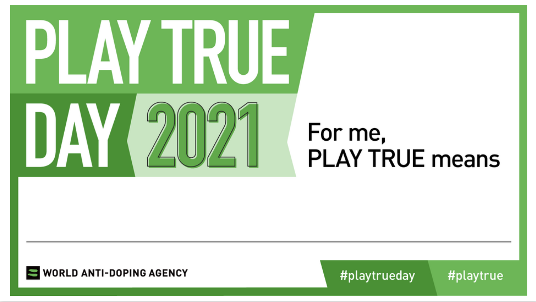 Scopri di più sull'articolo Play true day 2021: WADA mette a disposizione materiale informativo