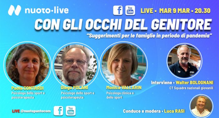 “Con gli occhi del genitore”: NPC per le famiglie. Stasera Nuotopuntolive