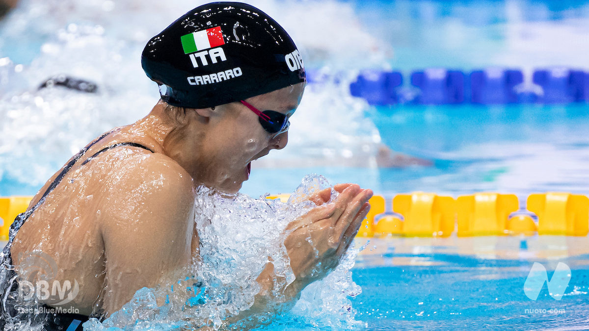 Scopri di più sull'articolo Lausanne Swim Cup.  Day 1. Vincono Martina Carraro (50 rana) e Giada Alzetta (400 misti). Bronzo per Thomas Ceccon nello sprint (22.45)