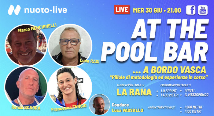 At The Pool Bar. “… A bordo vasca. LA RANA”. Con Renzo Bonora e Francesca Fangio.