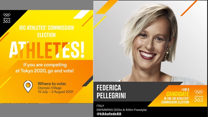 CIO Commissione Atleti. Aperte le votazioni a Tokyo. Federica Pellegrini candidata IOC AC.