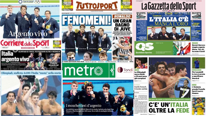 Il nuoto in prima pagina sui principali quotidiani nazionali