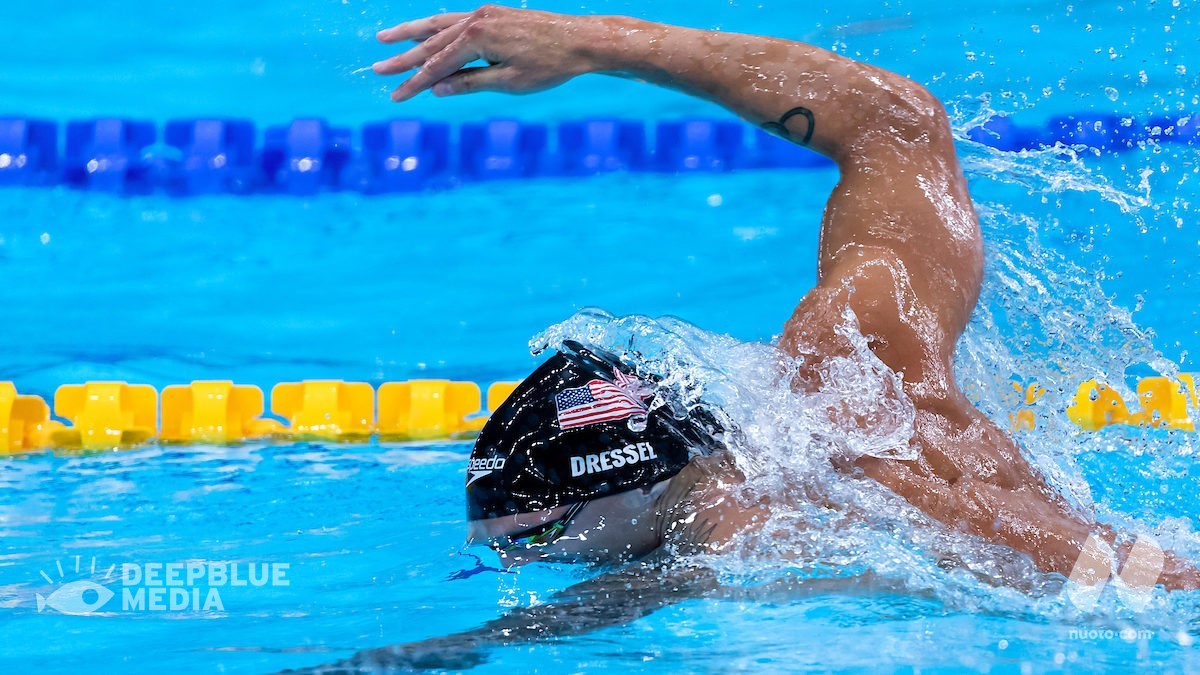 Scopri di più sull'articolo 50 stile libero: Caeleb Dressel oro e OR (21.07), Lorenzo Zazzeri settimo (21.78). “Nulla da recriminare, a Parigi sarò protagonista” [VIDEO]