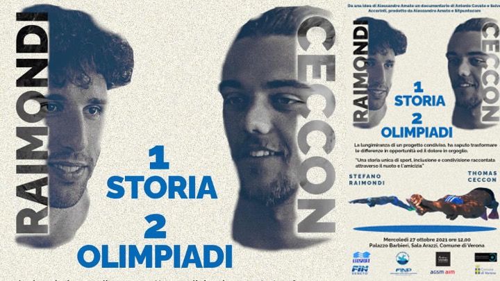 Presentato a Verona “1 Storia, 2 Olimpiadi”  il docufilm con Thomas Ceccon e Stefano Raimondi.