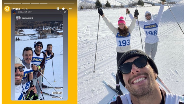 Greg e compagni sulle piste di sci di fondo di Livigno