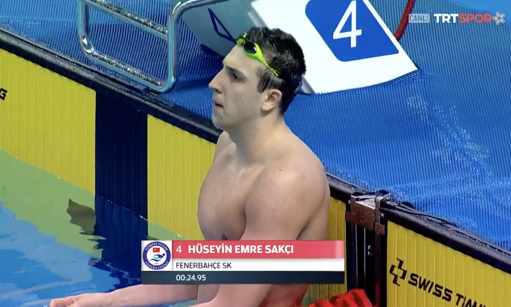 Emre Sakçı al WR dei 50 rana (24.95), primo uomo sotto i 25 secondi. (VIDEO)