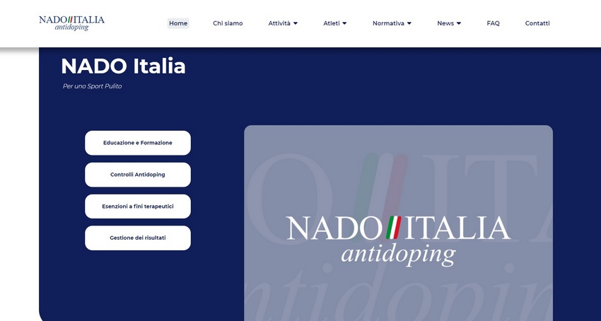 NADO Italia. Restyling e nuova concezione dello spazio web.