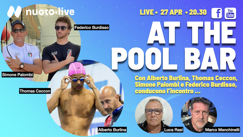 Scopri di più sull'articolo Stasera “At The Pool Bar” con Alberto Burlina, Thomas Ceccon, Simone Palombi e Federico Burdisso