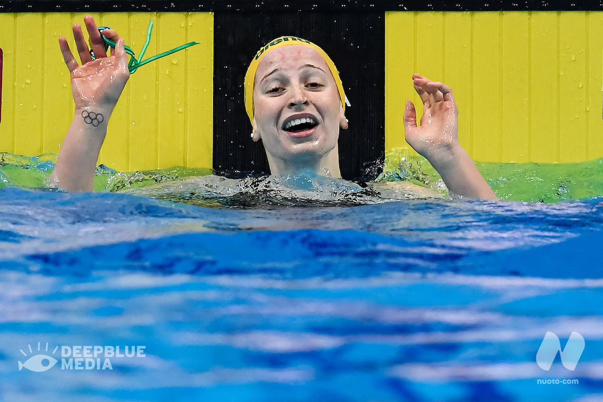 Scopri di più sull'articolo Australian Swimming Trials. D5. 100 stile libero donne: Mollie O’Callaghan (52.48) – E. McKeon 52.52 – S. Jack 52.64. VIDEO