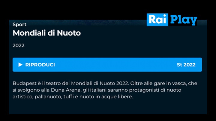 Scopri di più sull'articolo RaiPlay per ri-vivere le grandi emozioni di Budapest 2022.