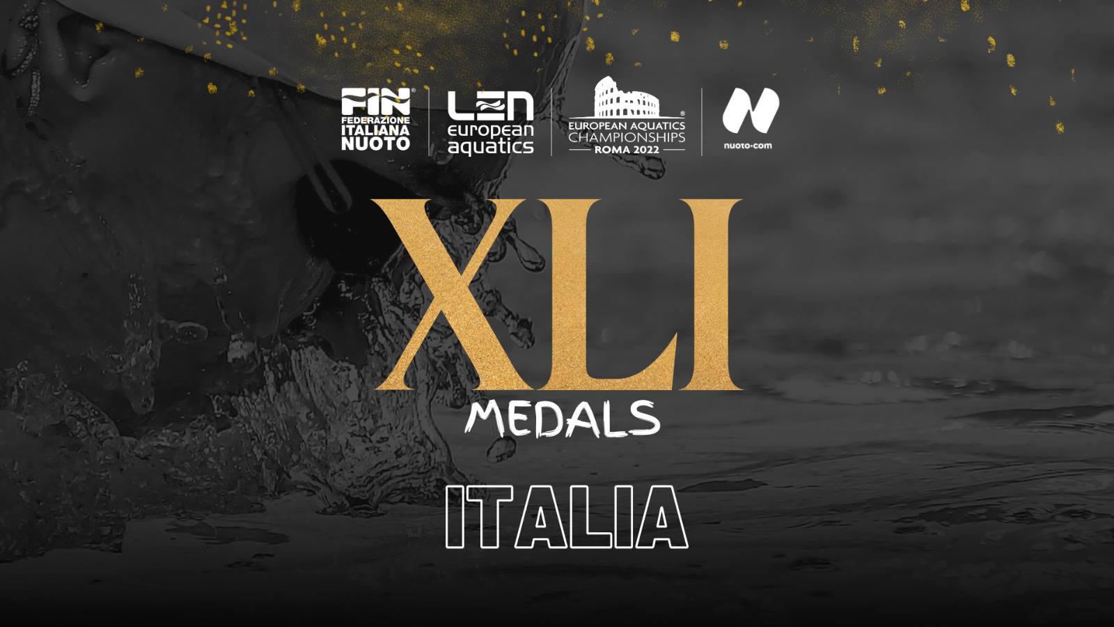 ROMA 2022. ITALIA. Tutte le nostre XLI medaglie dal nuoto in vasca e in acque libere.