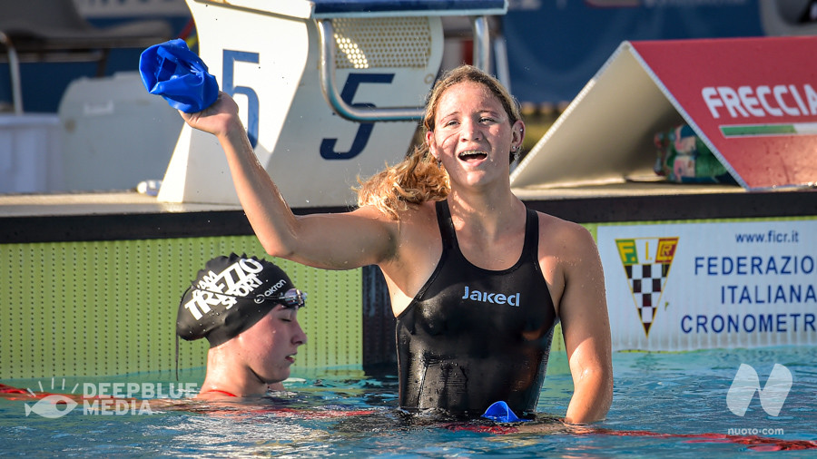 Campionati Categoria Ragazzi. Day 1. Emanuele Potenza e Clarissa Savoldi RIR nei 400 misti.  Aniene RIR nella 4×100 stile uomini (3’25.36)