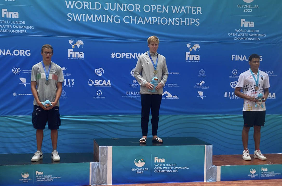 Scopri di più sull'articolo Campionati del Mondo JR OW. Davide Grossi d’argento nella 5 km. Tutti i podi e gli azzurrini.