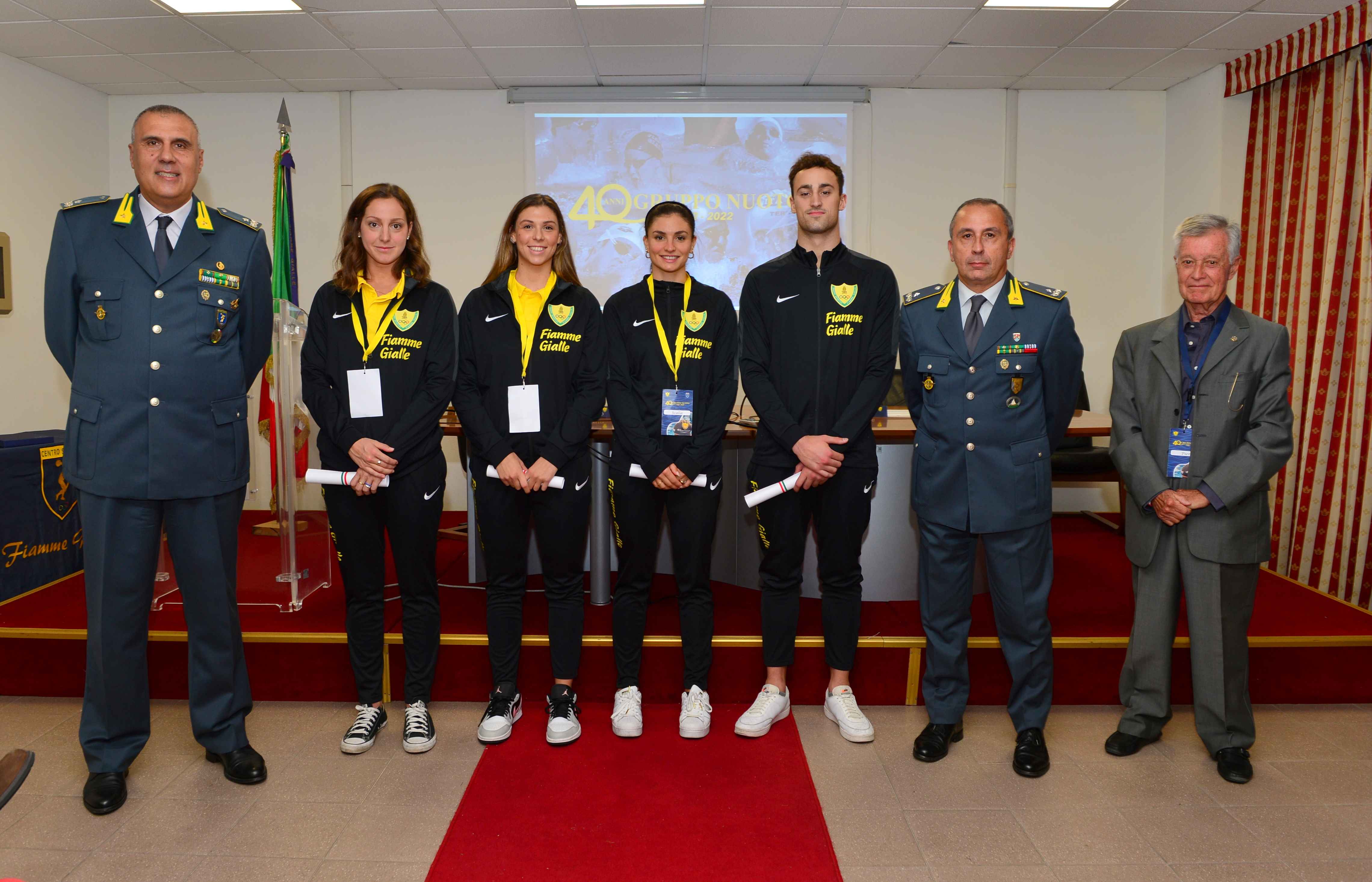 Le Fiamme Gialle festeggiano 40 anni di attività del Gruppo Nuoto