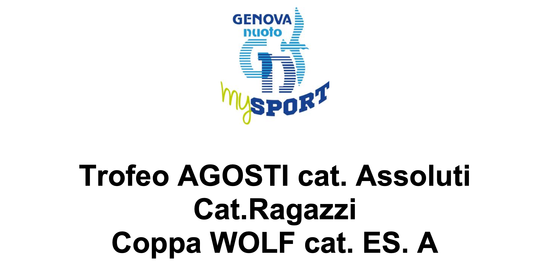 Trofeo Agosti – Coppa Wolf. Elenco iscritti.