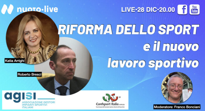 Riforma dello sport e nuovo lavoro sportivo: il webinar di AGISI