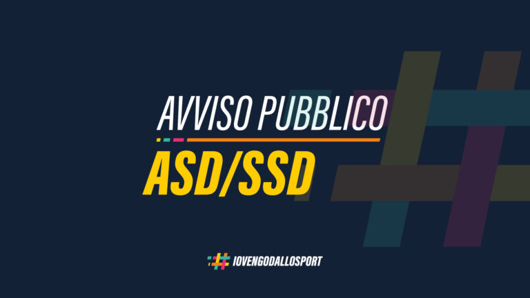 Avviso Sport e Salute ASD/SSD