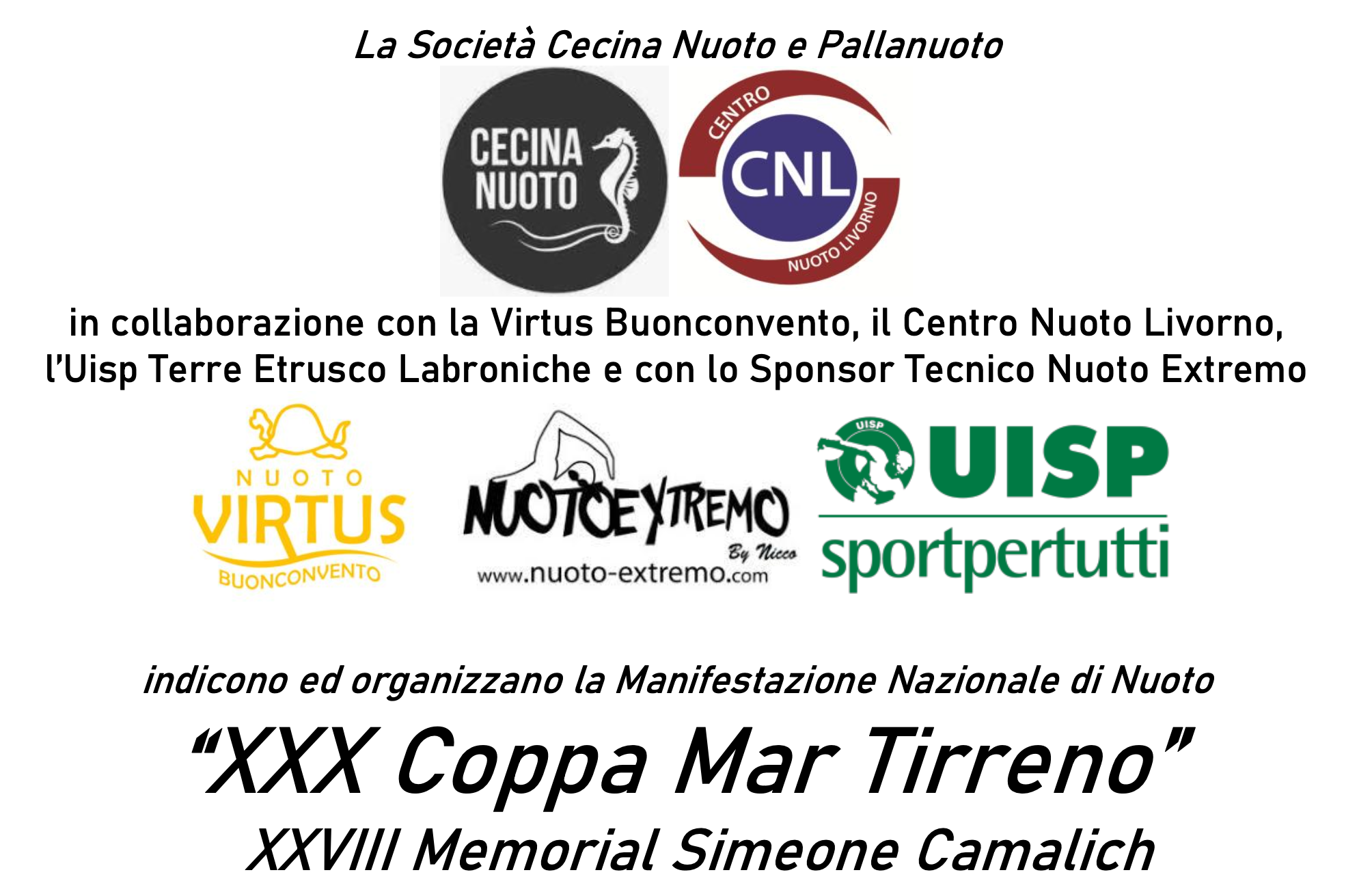 Scopri di più sull'articolo XXX Coppa Mar Tirreno – XXVIII Memorial Simeone Camalich