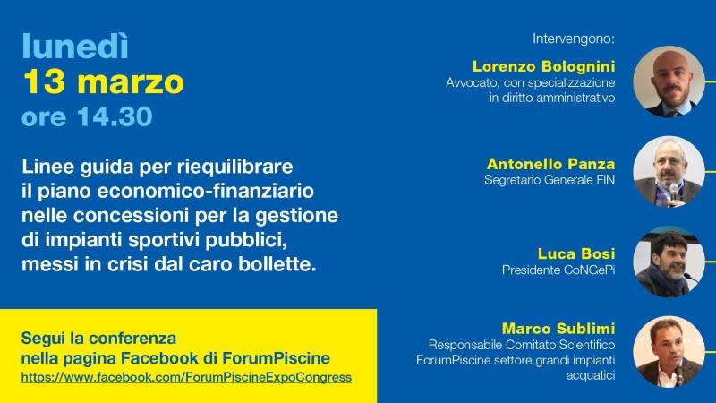 Caro energia: lunedi la web conference di ForumPiscine