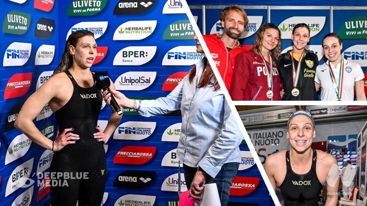 Scopri di più sull'articolo Assoluti Unipolsai. Giorno 1 PM. Assegnati 8 titoli e 6 pass mondiali. CS Carabinieri 4X100 stile libero femminile da primato nazionale