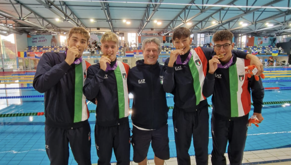 Scopri di più sull'articolo EYOF 2023. Day 3 Maribor. 4×100 stile libero maschile e Carlos D’Ambrosio d’Oro. Argento Lucrezia Mancini e 4×100 stile libero femminile.