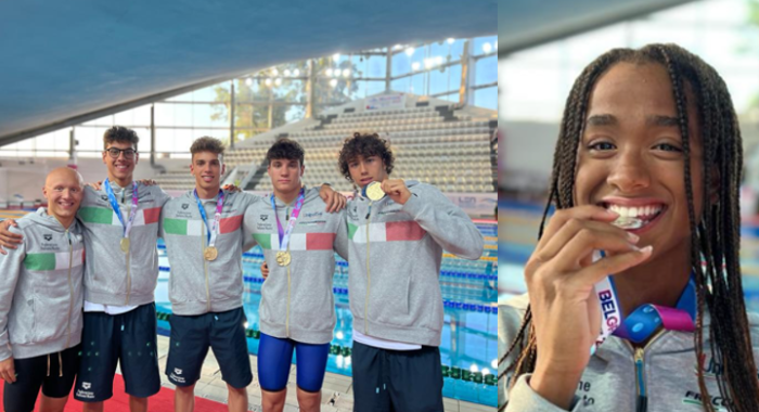 EuroJunior Belgrado. Day 5. 4x200 maschile d'ORO. Sara Curtis d'argento nei 100 stile libero. Lana Pudar: ERJ 200 farfalla (2.06.26)