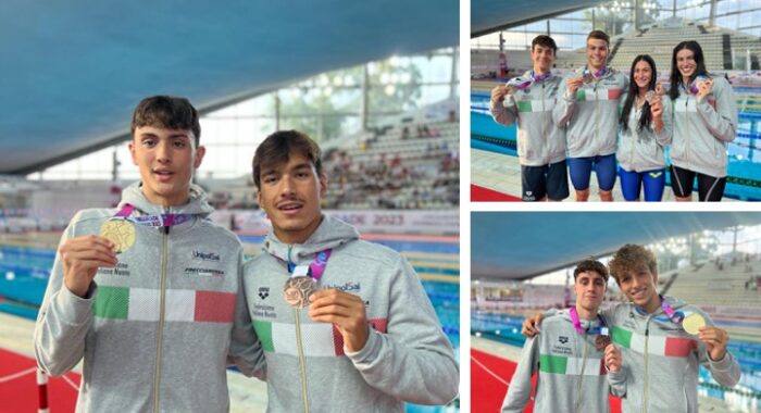 Euro Junior Belgrado. Day 4.  Lorenzo Ballarati e Emanuele Potenza d'Oro. Passafaro, De Gregorio e 4x100 mista mixed di bronzo. Ancora da RIR Del Signore