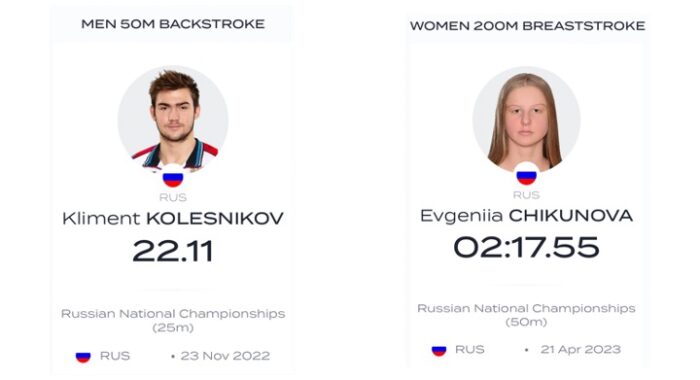 Evgenia Chikunova e Kliment Kolesnikov premiati come migliori atleti della Russia