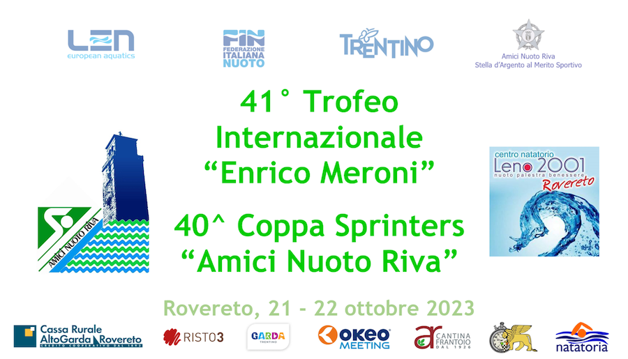 Scopri di più sull'articolo Numeri e società del 41° Trofeo “Enrico Meroni” • 40 Coppa Sprinters “Amici Nuoto Riva”