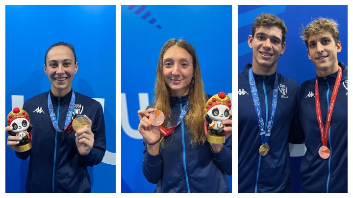 Scopri di più sull'articolo Universiadi Chengdu. Day 4. Anita Gastaldi e Simone Stefanì d’Oro. Cesarano, Toma e Lamberti al bronzo. Italia a quota 15 medaglie.